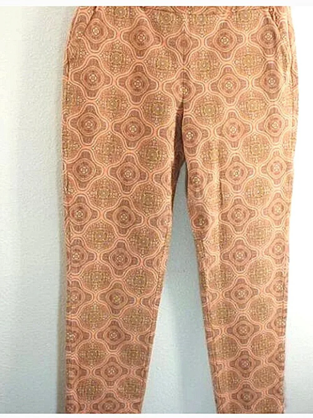 Soft Surroundings Orange Design Pull On Pants size M